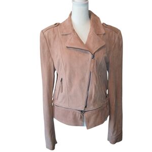 White House Black Market Women's tan leather jacket Sz. L